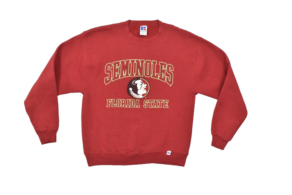 Russell Athletic FSU Florida State Seminoles Sweatshirt Youth L Red Vintage Made